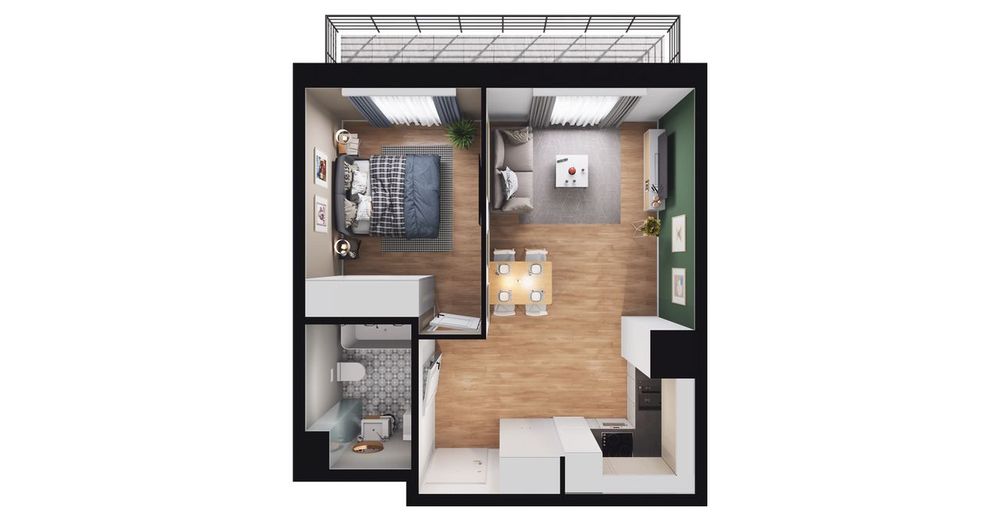 2-pokojowe mieszkanie 38 m² + balkon Bez Prowizji - Widok 6