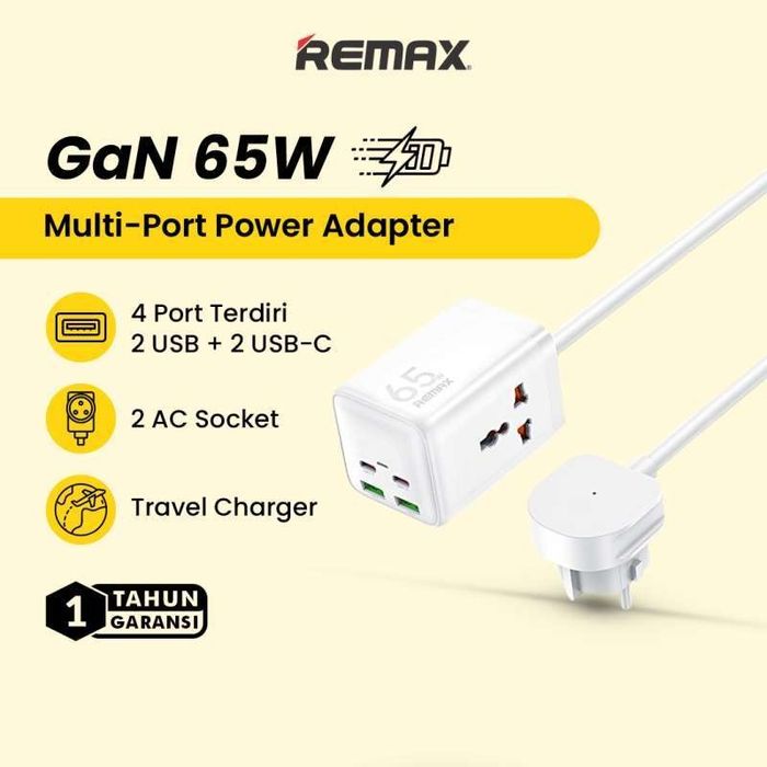 Зарядное 65W Remax удлинитель сетевой зарядка кабель MacBook iphone