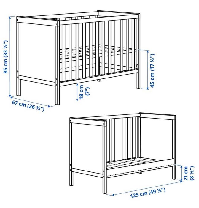 Berço branco ikea