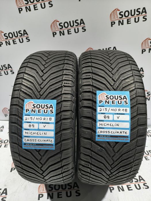 2 pneus semi novos 215-40R18 Michelin -Oferta dos Portes