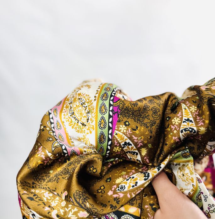 Sukienka BOHO GEOMETRYCZNA Wielokolorowa XL