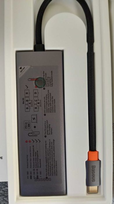 Baseus Hub, adapter, stacja dokująca Series 7-Port 2xHDMI 4K HUB Nowy