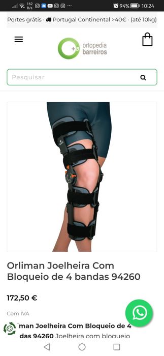 Joelheira com bloqueio de 4 bandas