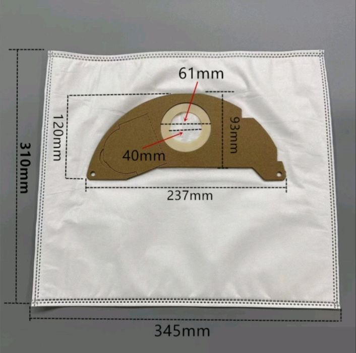 Мешок для пылесоса Karcher  WD2 KNT2 SE2001 A2120 Мішки для пилососа