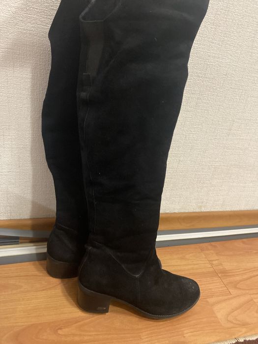 Сапоги зимові замшеві високі