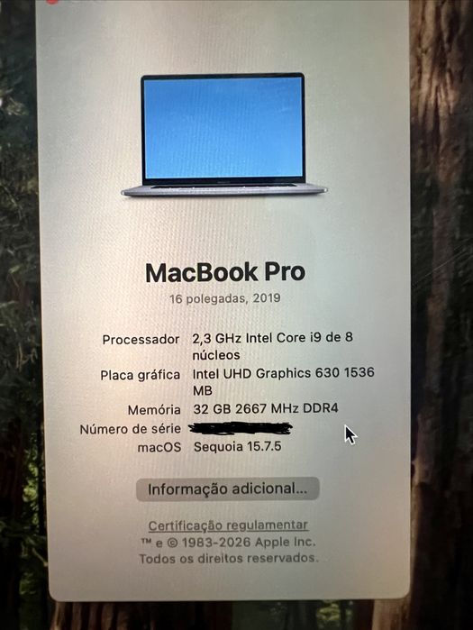 MacBook Pro 16 i9 32gb Ram 1Tb SSD VGA 4Gb