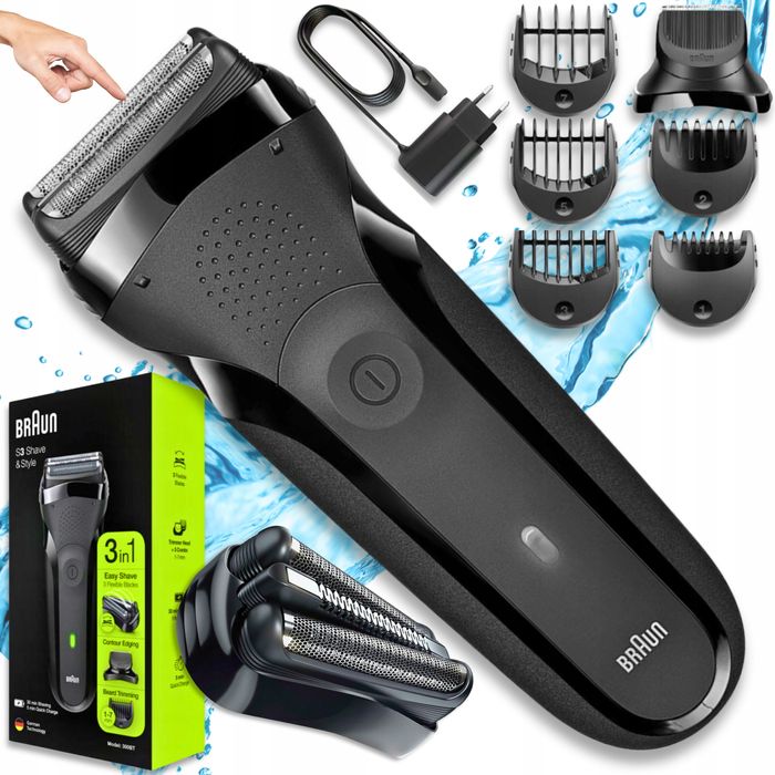 outlet golarka męska braun 300bt czarna z trymerem