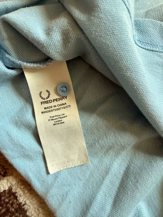 polo Fred Perry голубая