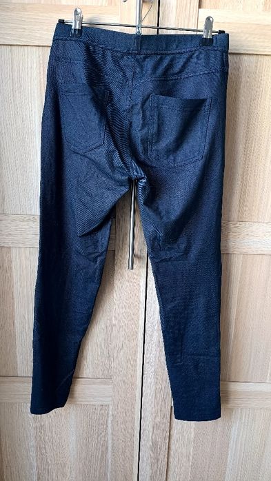 Granatowe melanżowe legginsy z kieszeniami S/M