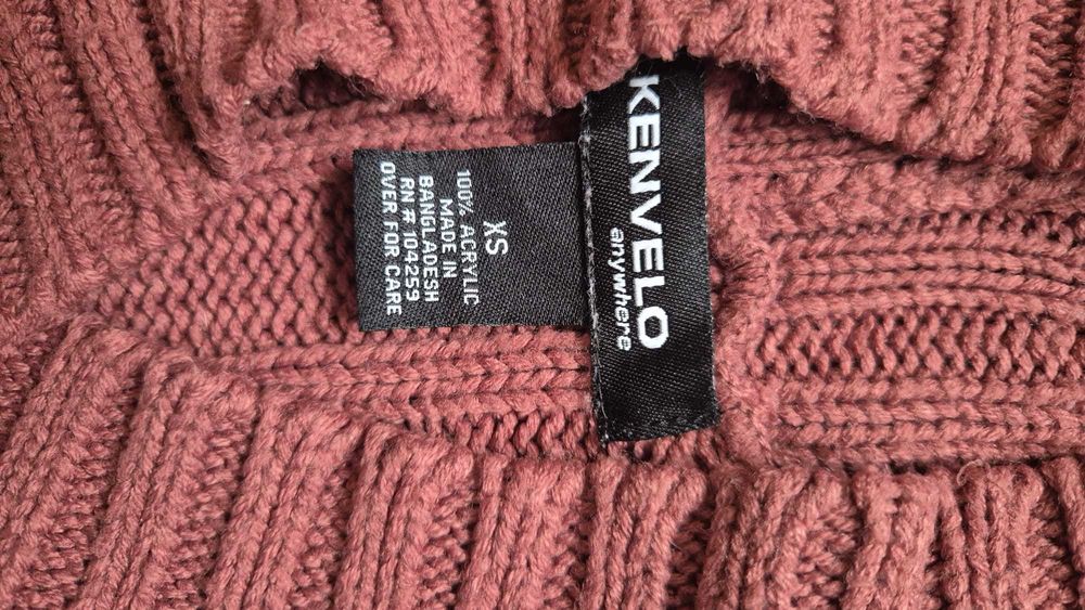 Bordowy sweter (rozmiar XS)