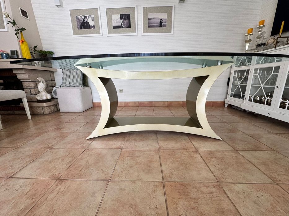 Mesa de jantar de vidro