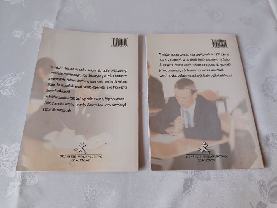 Zadania maturalne z matematyki, część 1 i 2, jak nowe
