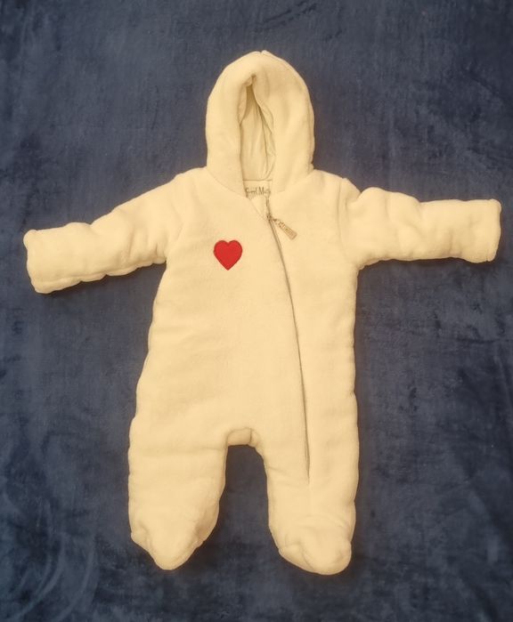 Комбінезон 62 білий Ангел з серцем і крилами Sweet Mario