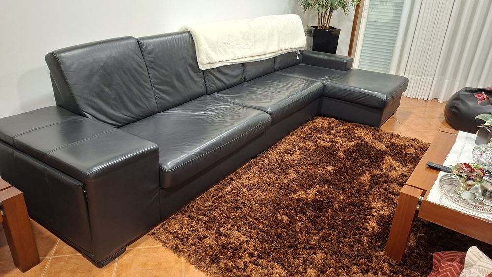 Sofá em Pele 3,50 m - Conforto XXL