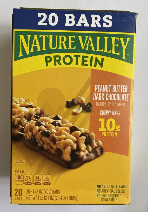 Протеїнові батончики Nature Valley 40 г з США