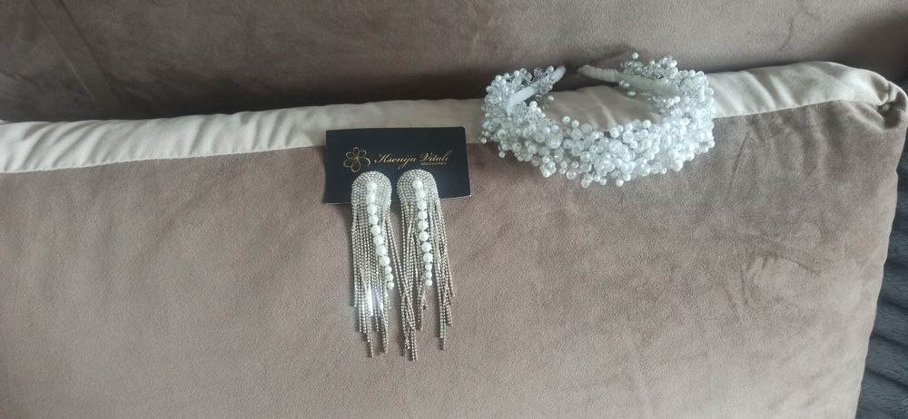 Весільний набір із обруча і кліпсів