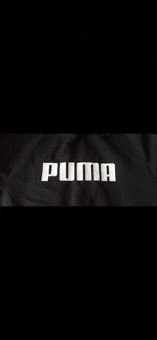 Czarna męska klasyczna bluza basic z kapturem i dużym logiem M Puma