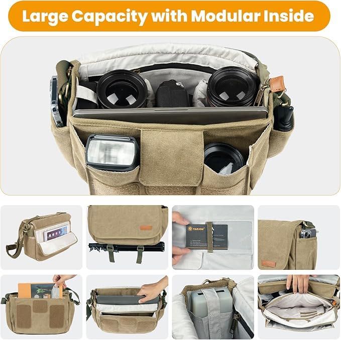 Mala para equipamento fotográfico (messenger bag)