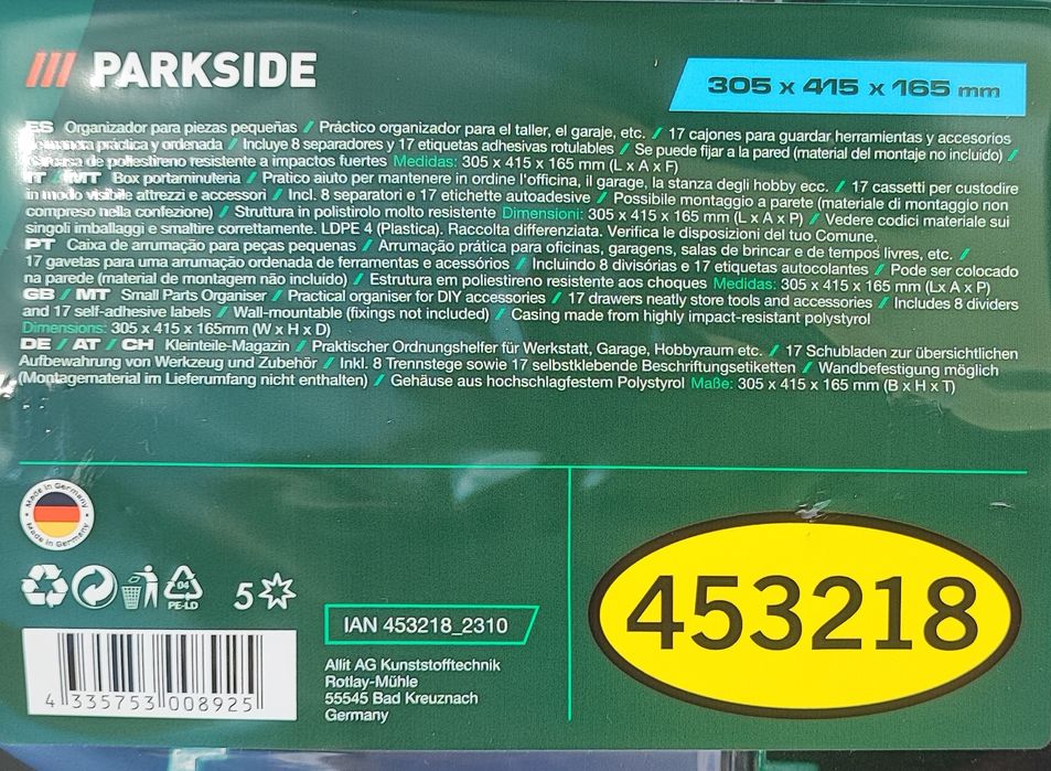 Caixa arrumacao  com muitas divisorias