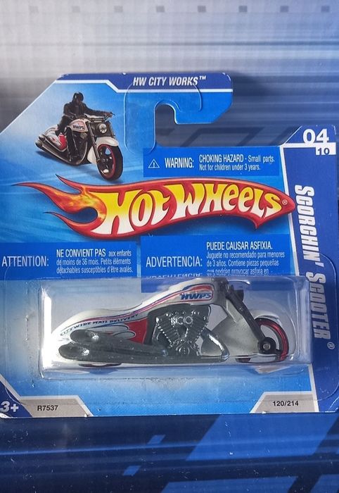 Conjunto 4 - scorchin scooter hot wheels
