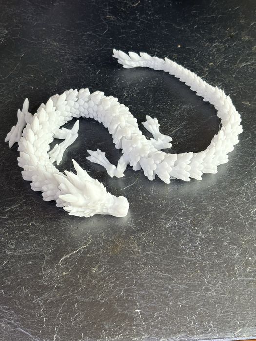 Дракон антистрес 39 см — Frozen Dragon (білий, під розфарбовування)