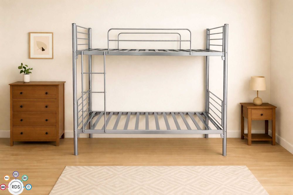 Łóżko piętrowe metalowe hotelowe kwaterowe 90x200 cm DUŻE ILOŚCI