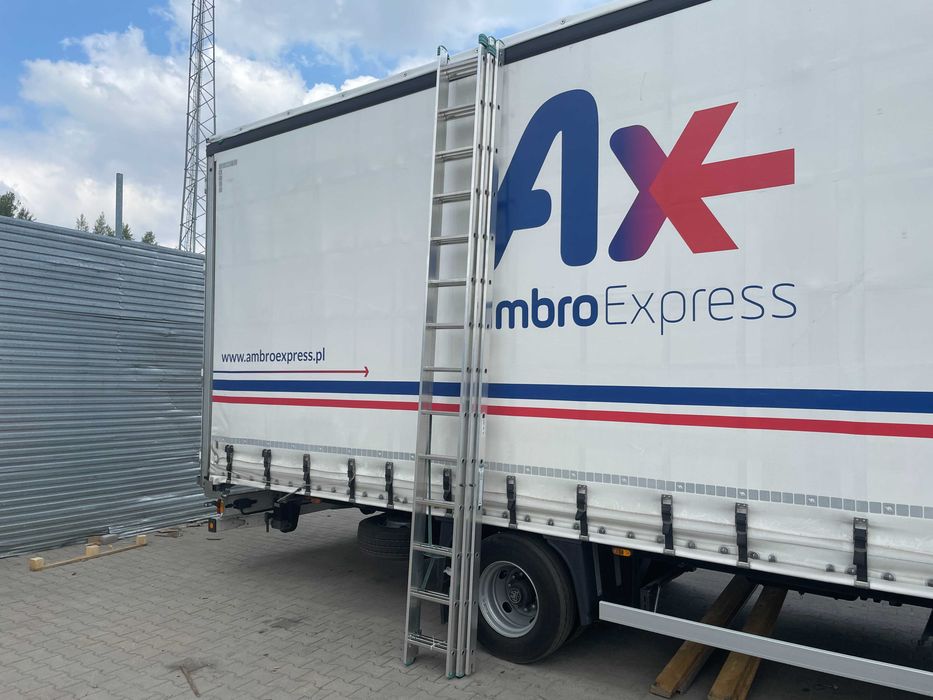 Drabina aluminiowa 3x14 wielofunkcyjna MOCNA 9,09 m uniwersalna 150KG