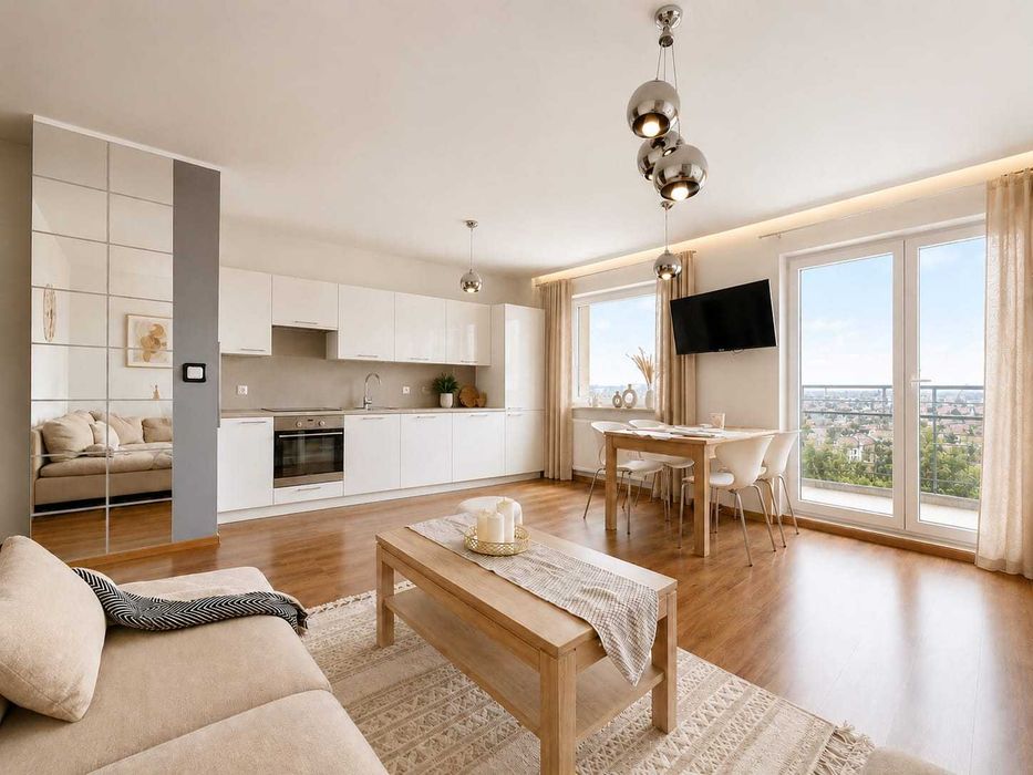 Mieszkanie lokal apartament z balkonem na wynajem 3 pokojowy Szczecin wynajmę nowoczesny apartamentowiec centrum