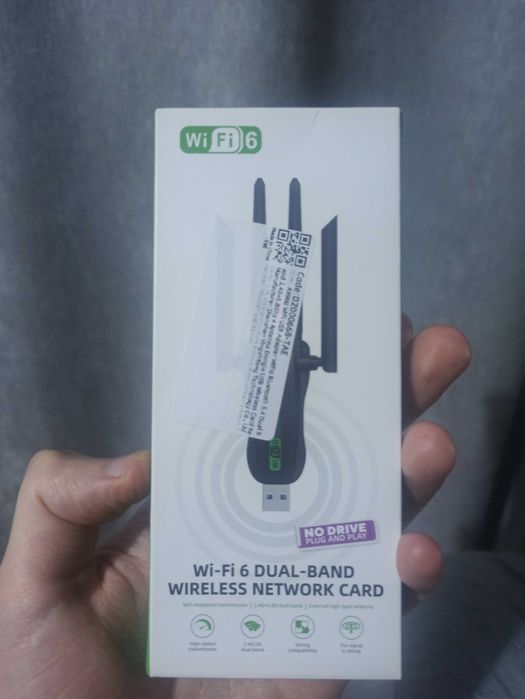 WiFi USB-адаптер AX900 WiFi 6 + Bluetooth 5.4, 2.4/5 ГГц, 4 антенны