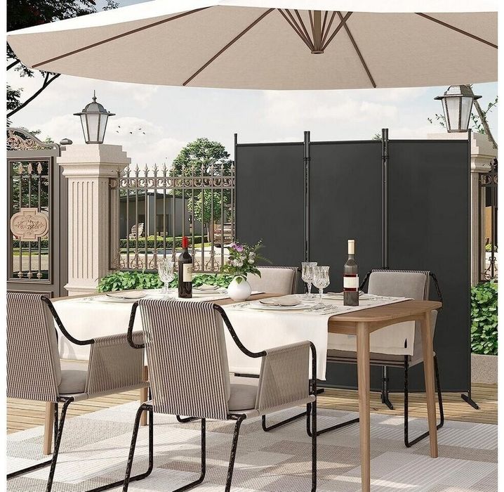 Parawan pokojowy balkonowy 3-panelowy Składany wolnostojący 167x177 cm