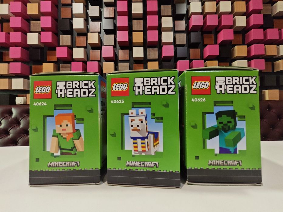 Конструктор LEGO BRICK HEADZ MINECRAFT 40624/40625/40626