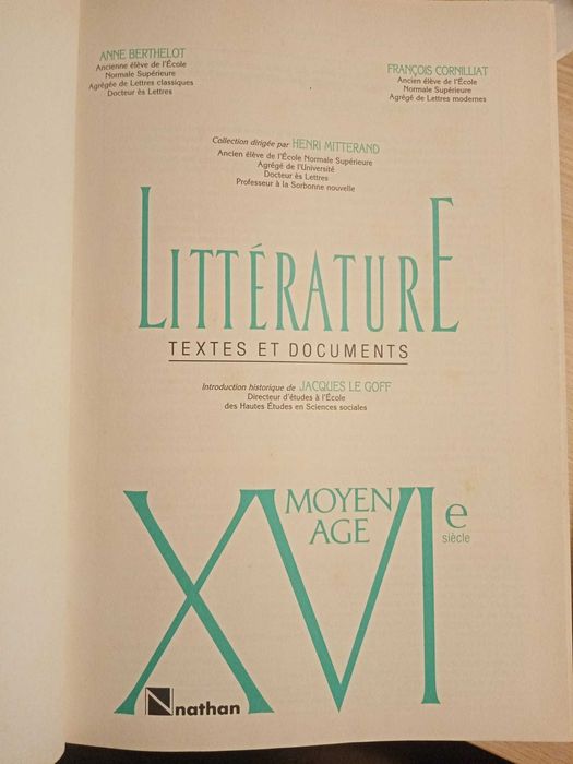 Colecção de Literatura Francesa, de Henri Mitterand (Século XVI)