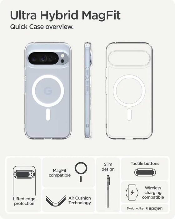 Чехол Spigen Ultra Hybrid MagFit  Google Pixel 10 Pro XL Clear White
