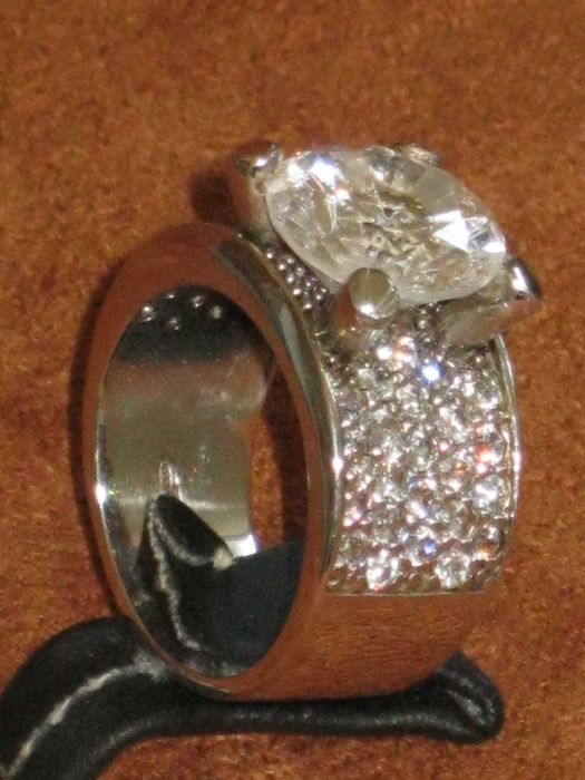 Anel Prata Maciça de Lei 925`/.. C/Contraste