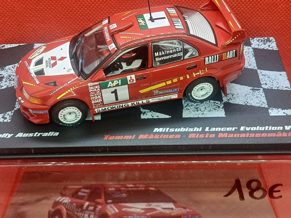 Miniaturas  1/43 Mitsubishi Rallyes em muito bom estado 8 diferentes