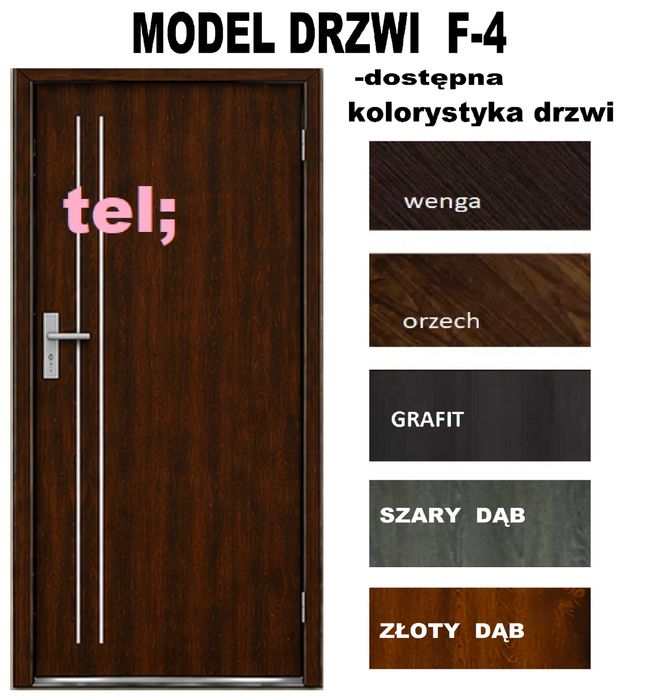 Drzwi zewnętrzne-wejściowe z montażem GRATIS ,ANTYWŁAMANIOWE