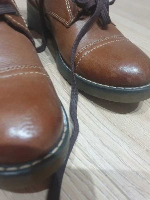 Botki jasny brąz 37 panterka kozaczki Lasocki