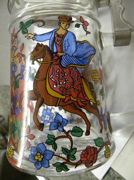 келих кружка бокал стекло скло олово винтаж Германия