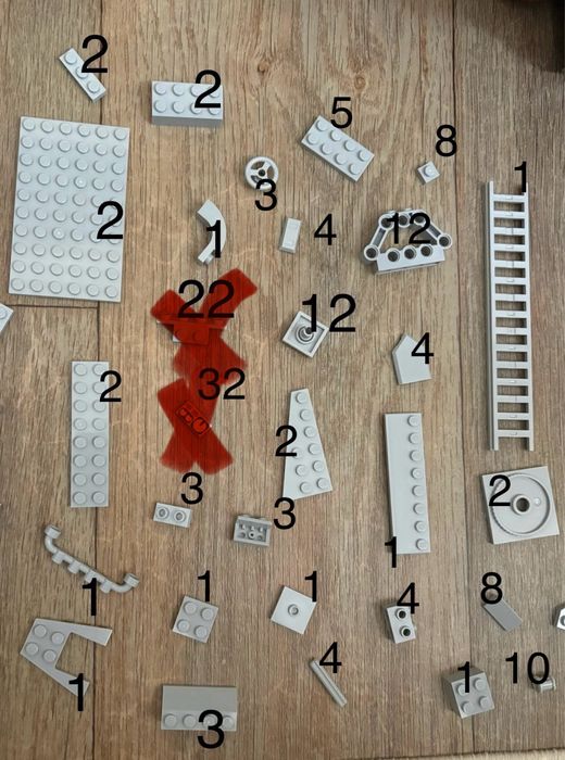 Деталі lego оригінал по кольорах та формах