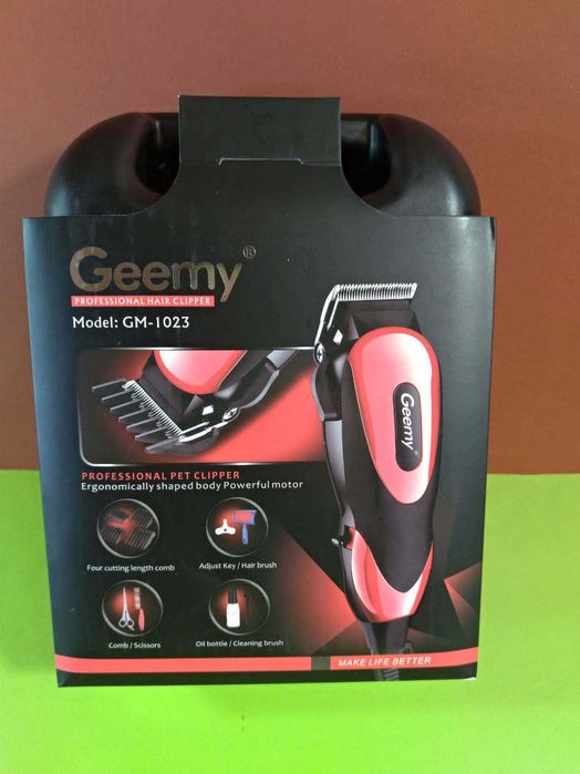 Потужна машинка для стрижки тварин Gemei GM-1023 в кейсі