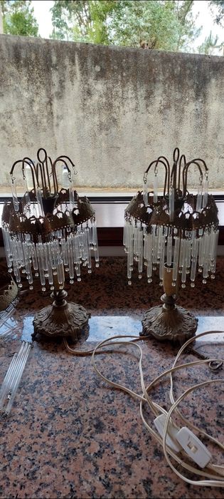 Candeeiros vintage em latão