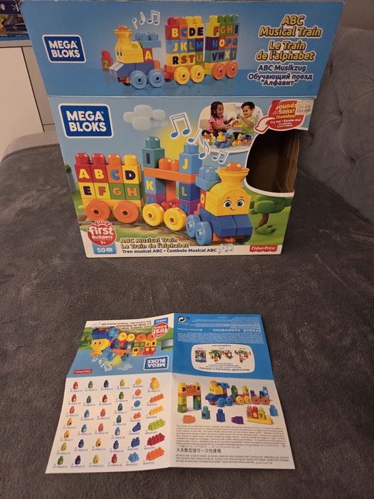 Pociąg z dźwiękiem Mega Bloks pudełko