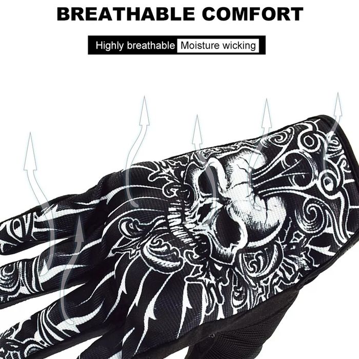 Мотоперукавиці з черепом