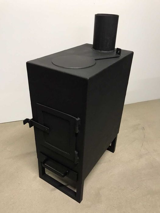 Піч буржуйка з верхньою плитою, сталева. Буржуйка для дому. Буржуйка.