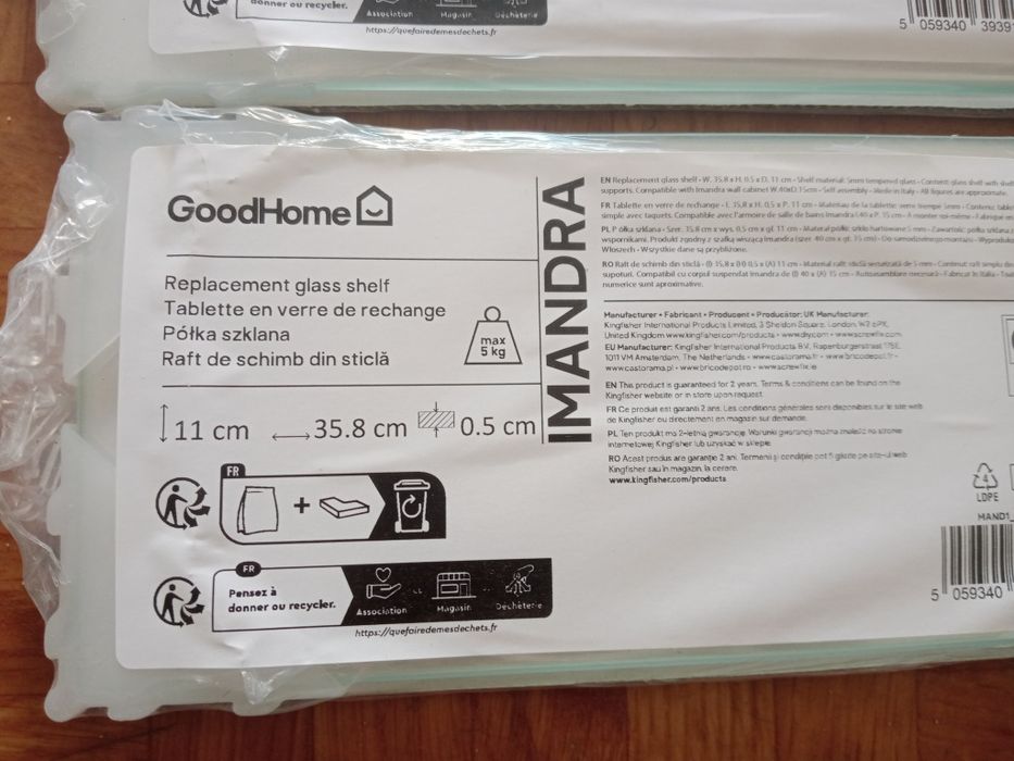 Imandra półki szklane good home