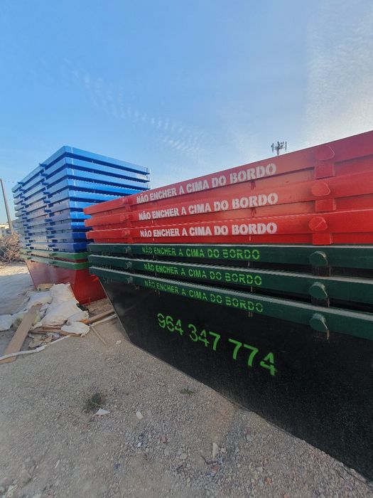 CONTENTORES p/ recolha e transporte de todo o tipo de entulho de obras