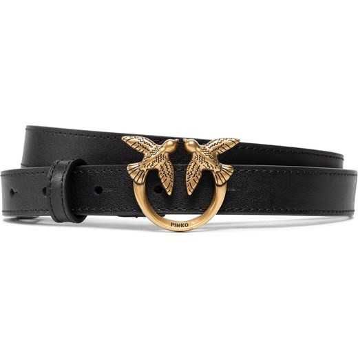 PINKO luksusowy damski pasek skórzany LOVE BERRY SMALL GOLD