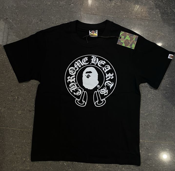 футболка bape x chrome hearts