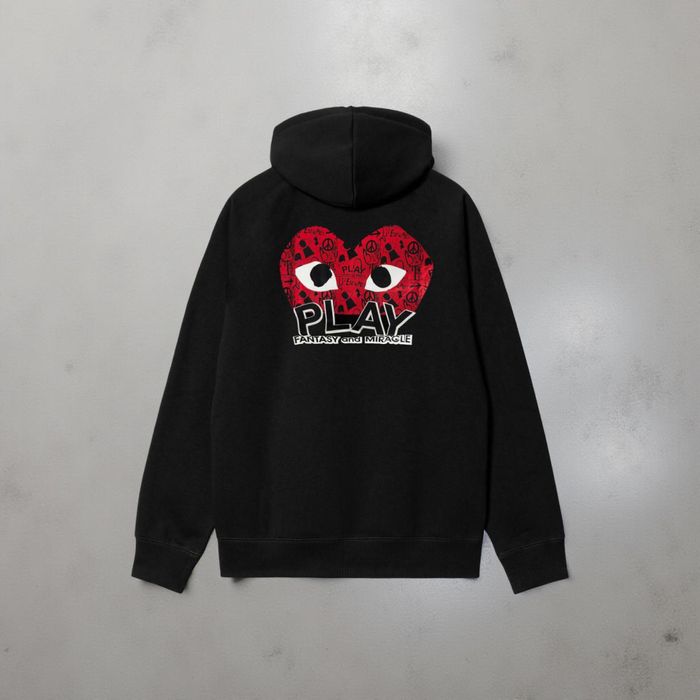 Мужское Худи Comme des Garcons Play Logo унисекс плей толстовка кофта