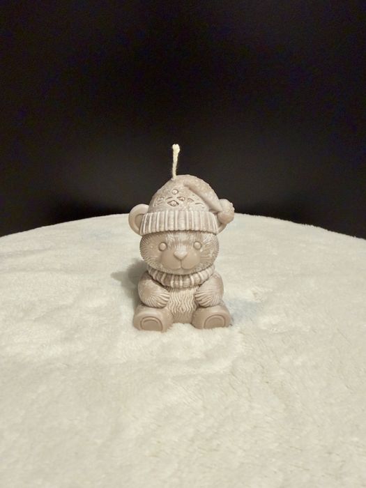 Świeczka sojowa w ksztalcie misia